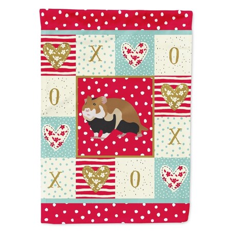 Carolines Treasures 28 x 0.01 x 40 in. European Hamster Love Canvas House Flag CK5441CHF